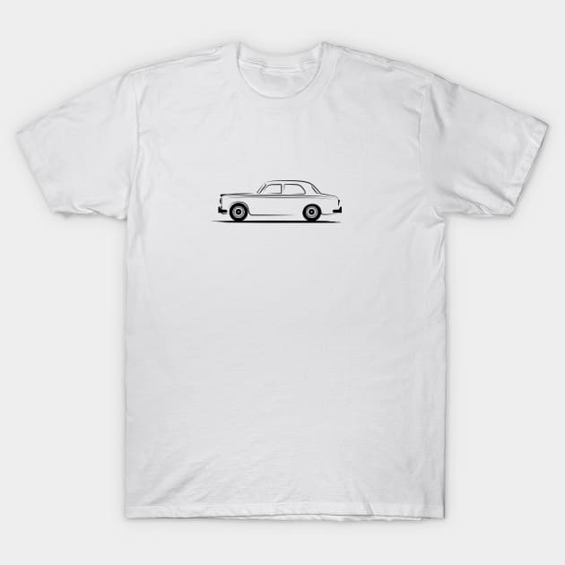 Peugeot 403 Black T-Shirt by PauHanaDesign